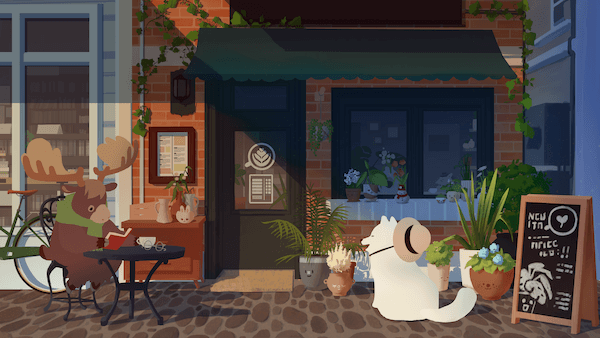 An illustration of a plant shop by Jackie Lee